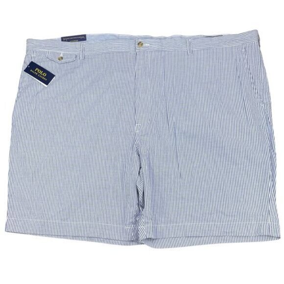 Polo Ralph Lauren Men's 9" Striped Classic Fit Shorts Size 52 B Blue / White - Picture 4 of 9